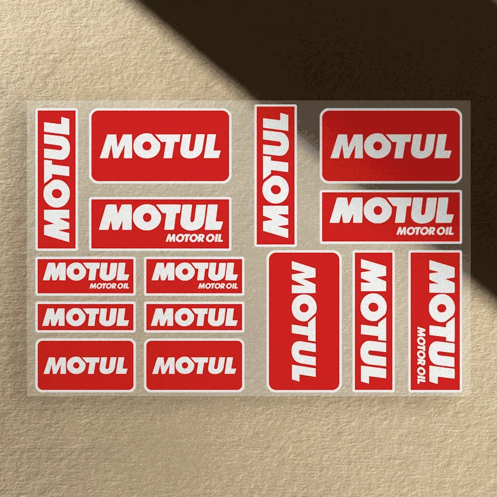 Reflective Motul Sticker Logo Motorcycle Helmet Tank Decal Kit