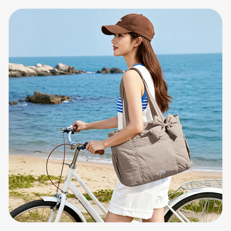 BAGSMART Tote Bag for Women Casual Sling Shoulder Handbag Waterproof hobo bags Fits 13'' Laptop for Travel Workout College thumbnail 2