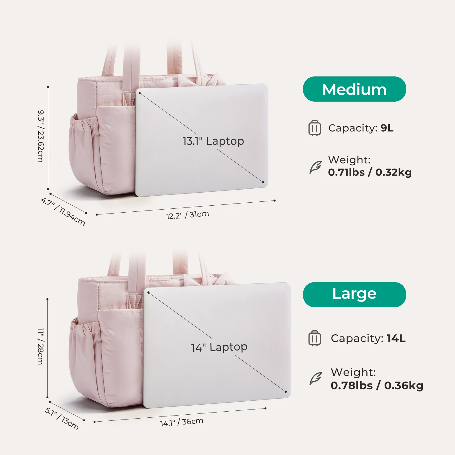 BAGSMART Tote Bag for Women Casual Sling Shoulder Handbag Waterproof hobo bags Fits 13'' Laptop for Travel Workout College thumbnail 6