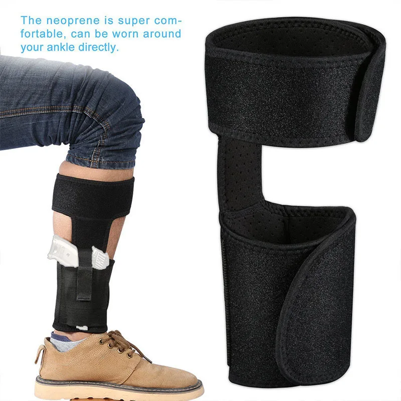 Outdoors Tactical Universal Adjustable Concealed Black Carry Ankle Leg Pistol Shooting Gun Holster Hunting Accessories