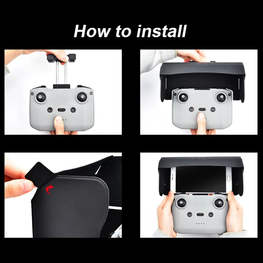 Foldable Remote Controller Sunshade Cover Compatible with Mini 2 Air 2 Drone Controller Sun Shield Magnetic thumbnail 2