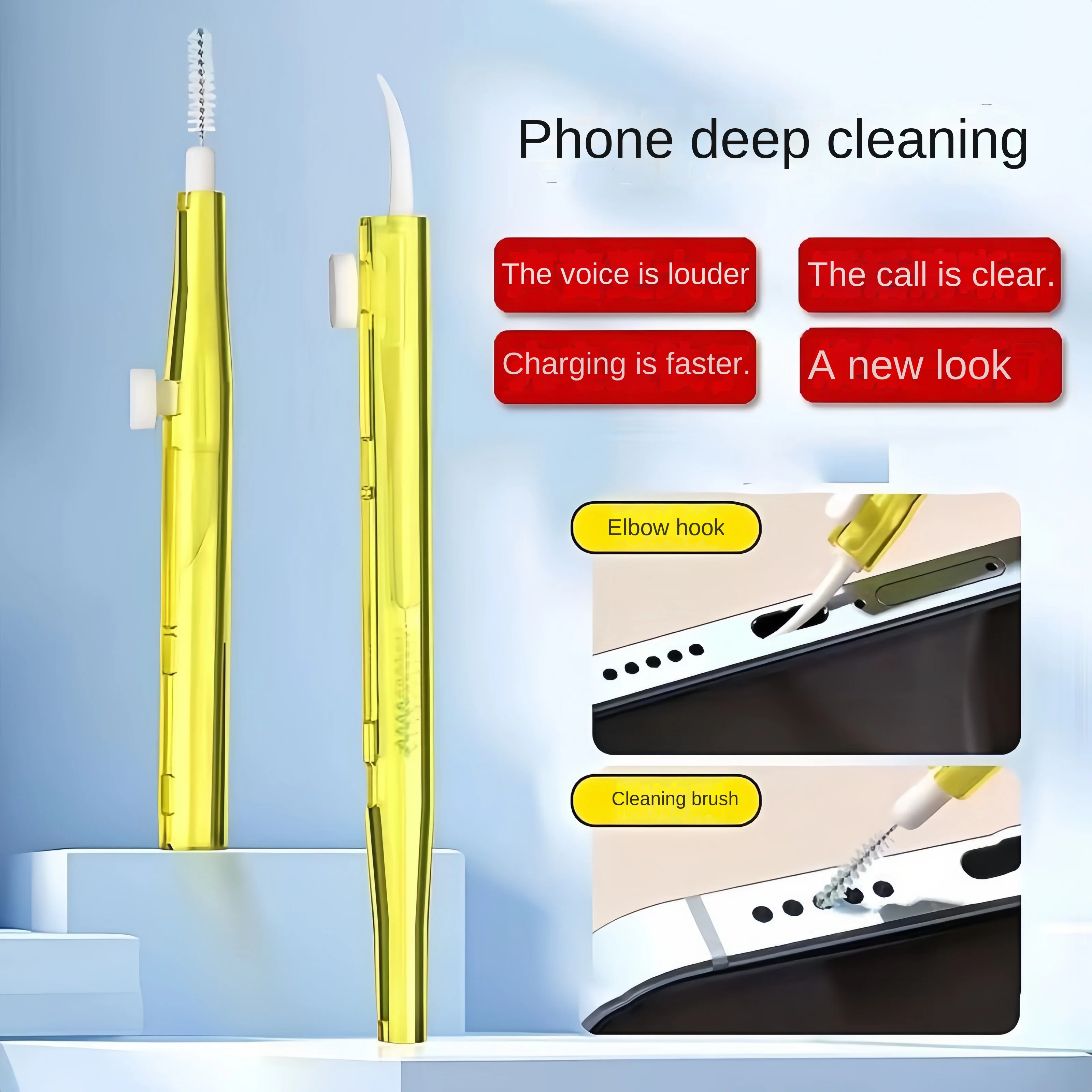 Mobile Phone Speaker Charging Port Cleaning Set Dust Plug for iPhone 16 15 14 Earphones Clean Kit Brush for Samsung Xiaomi thumbnail 4