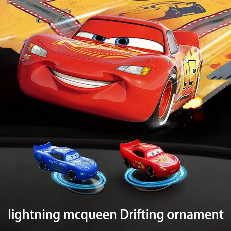 For lightning mcQueen Drift Rotating Ornaments Auto Dashboard Turning Deco  car dashboard ornaments Car Accessories