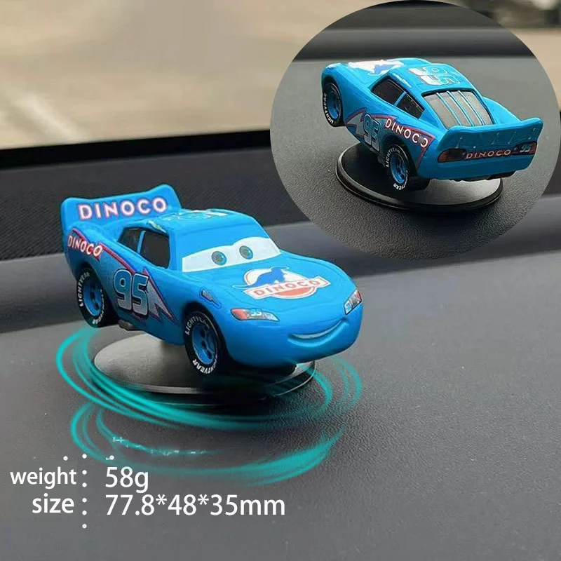 For lightning mcQueen Drift Rotating Ornaments Auto Dashboard Turning Deco  car dashboard ornaments Car Accessories thumbnail 3
