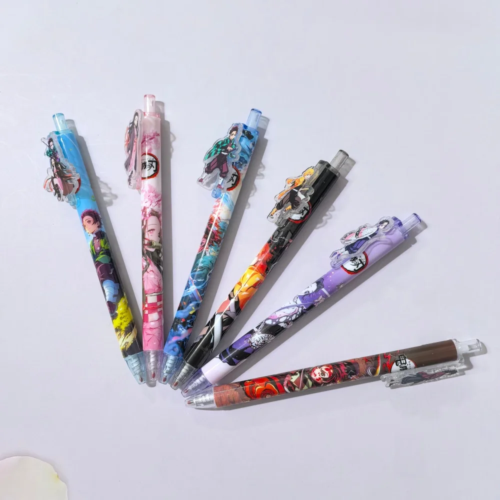Anime Demon Slayer Gel Pen Student Writing Pen Anime Character Stationery School Supplies Gift Seasonal Companion