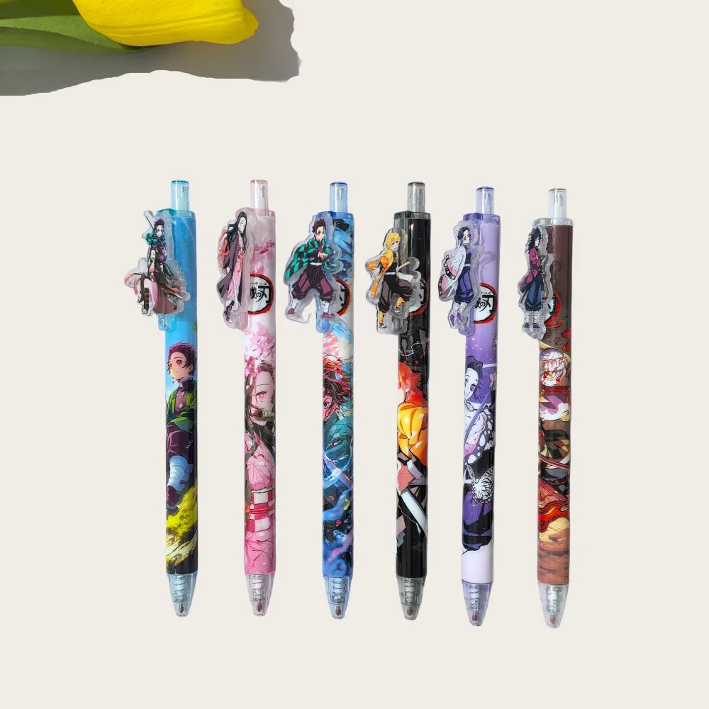 Anime Demon Slayer Gel Pen Student Writing Pen Anime Character Stationery School Supplies Gift Seasonal Companion thumbnail 5