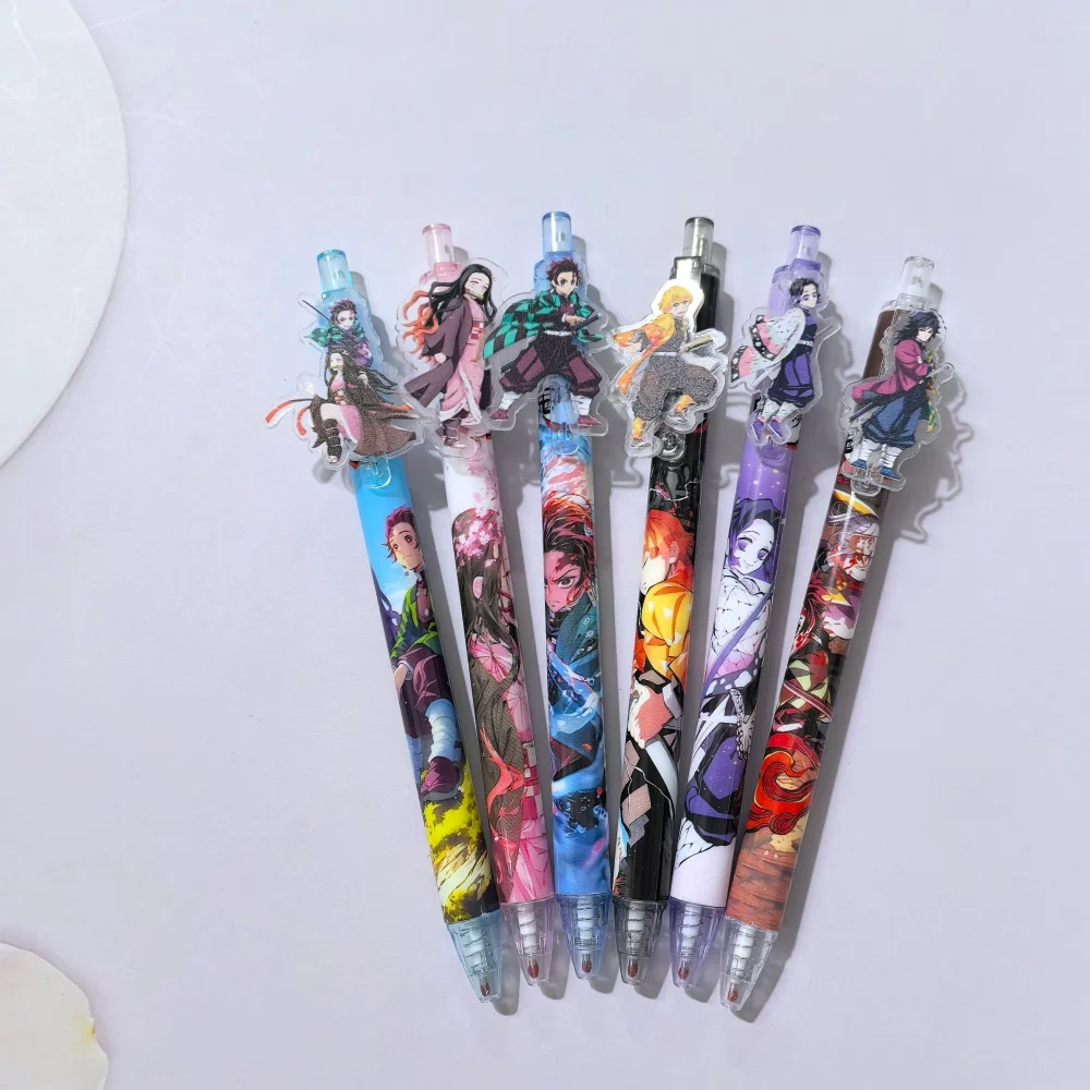 Anime Demon Slayer Gel Pen Student Writing Pen Anime Character Stationery School Supplies Gift Seasonal Companion thumbnail 4