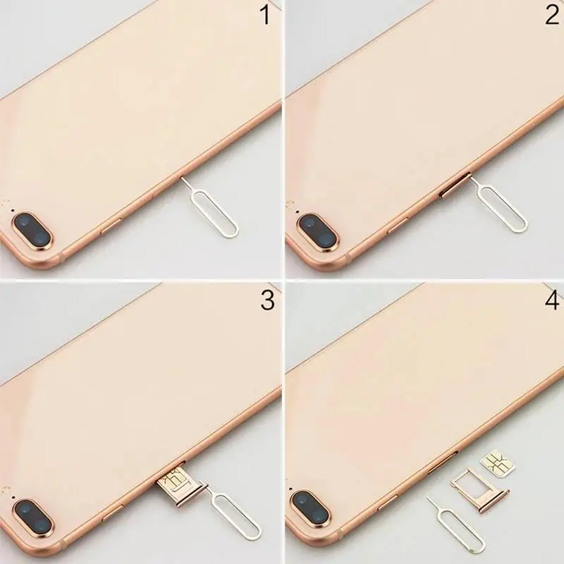 1/50/100pcs Eject Sim Card Ejector Tool Pick-up Pin Universal Mobile Phone Remover Tray to Open For IPhone Xiaomi Samsung Huawei thumbnail 5