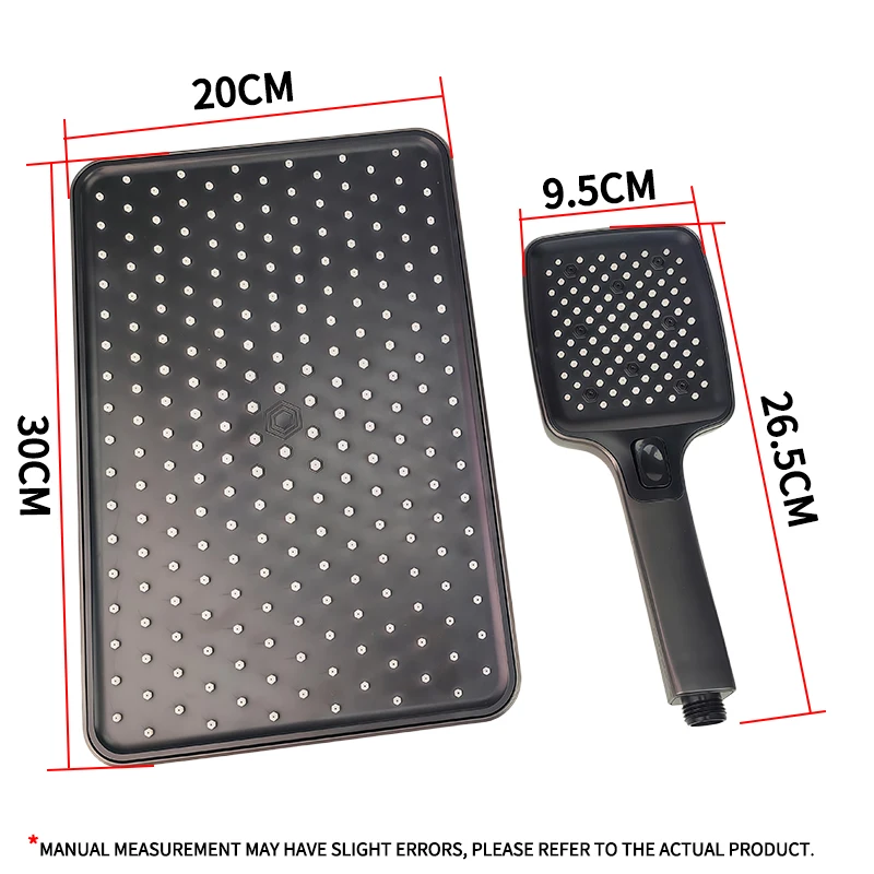 360° Swivel Rainfall Shower System, High Pressure Overhead & Multi-Mode Handheld Combo with Universal Fit,Water Saving thumbnail 6