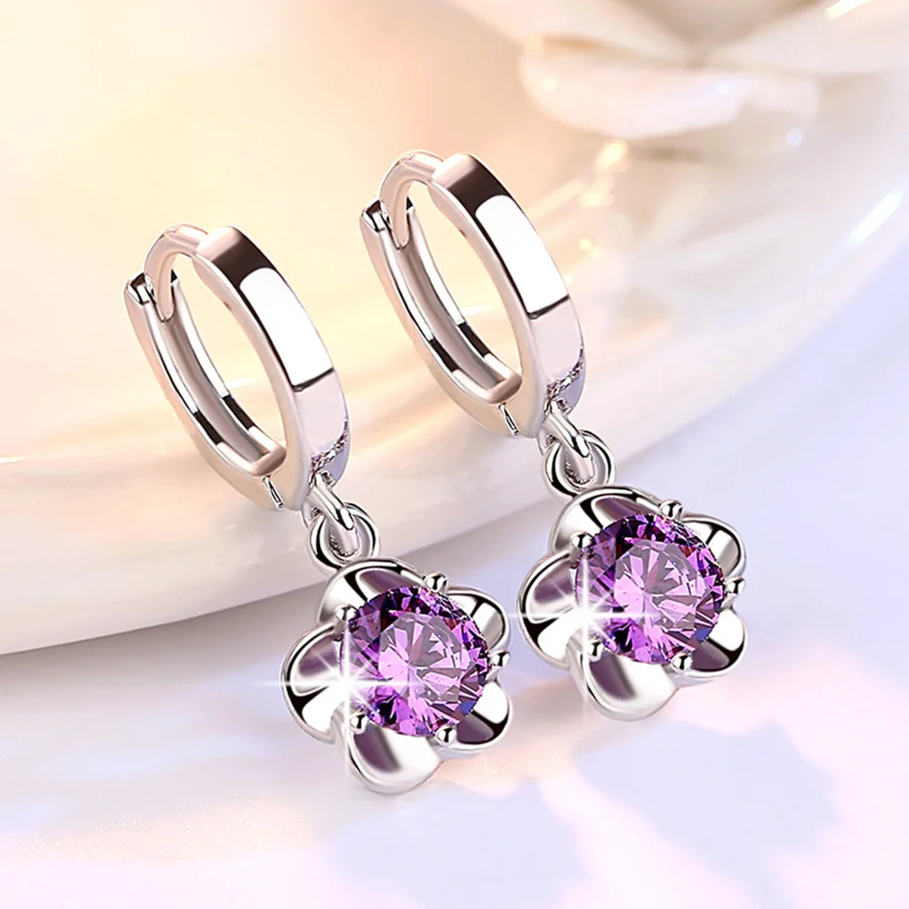 925 Sterling Silver Zirconia Crystal Earrings For Women Classic Geometric Twisted Line Earrings Party Versatile Jewelry Ear Cuff thumbnail 2