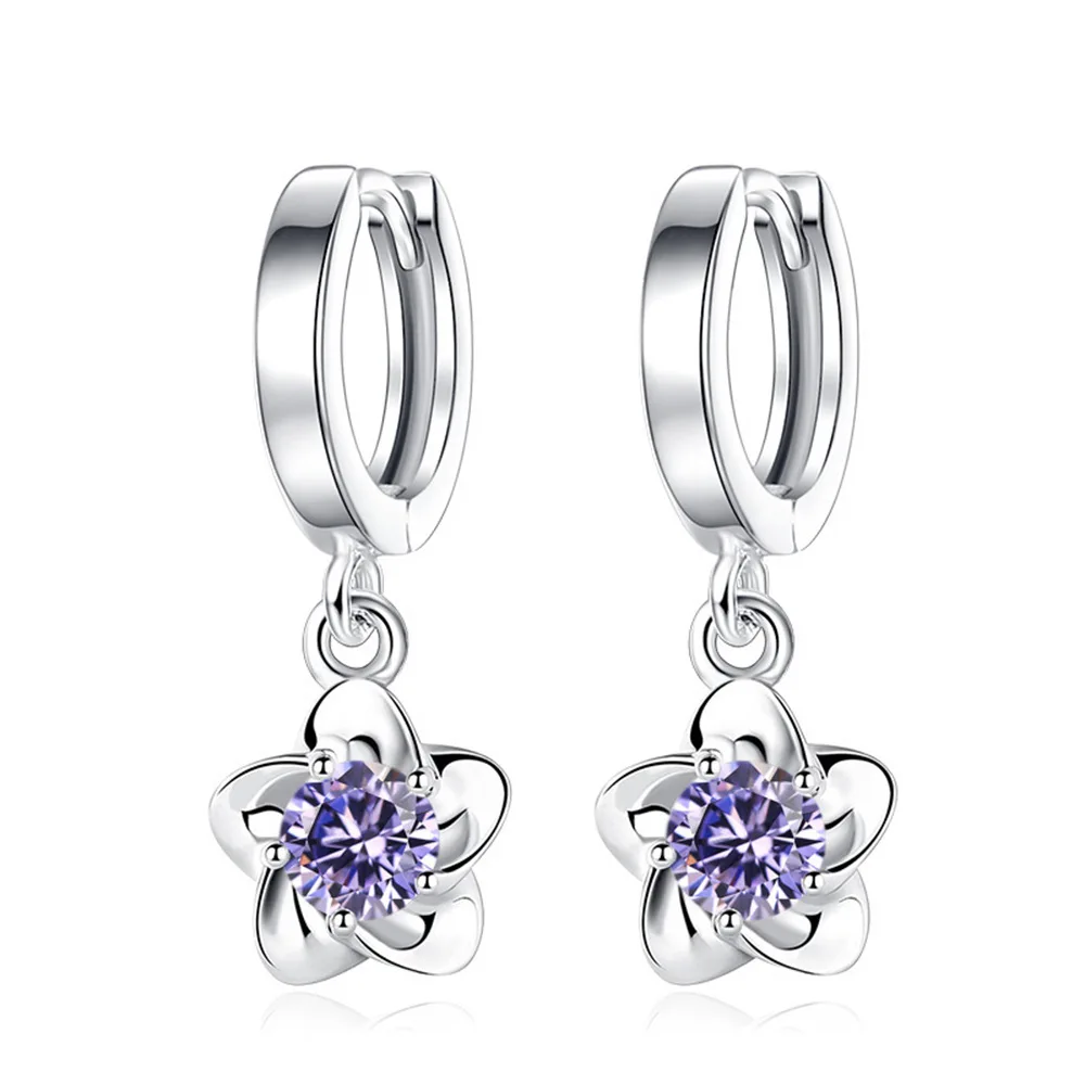 925 Sterling Silver Zirconia Crystal Earrings For Women Classic Geometric Twisted Line Earrings Party Versatile Jewelry Ear Cuff thumbnail 4