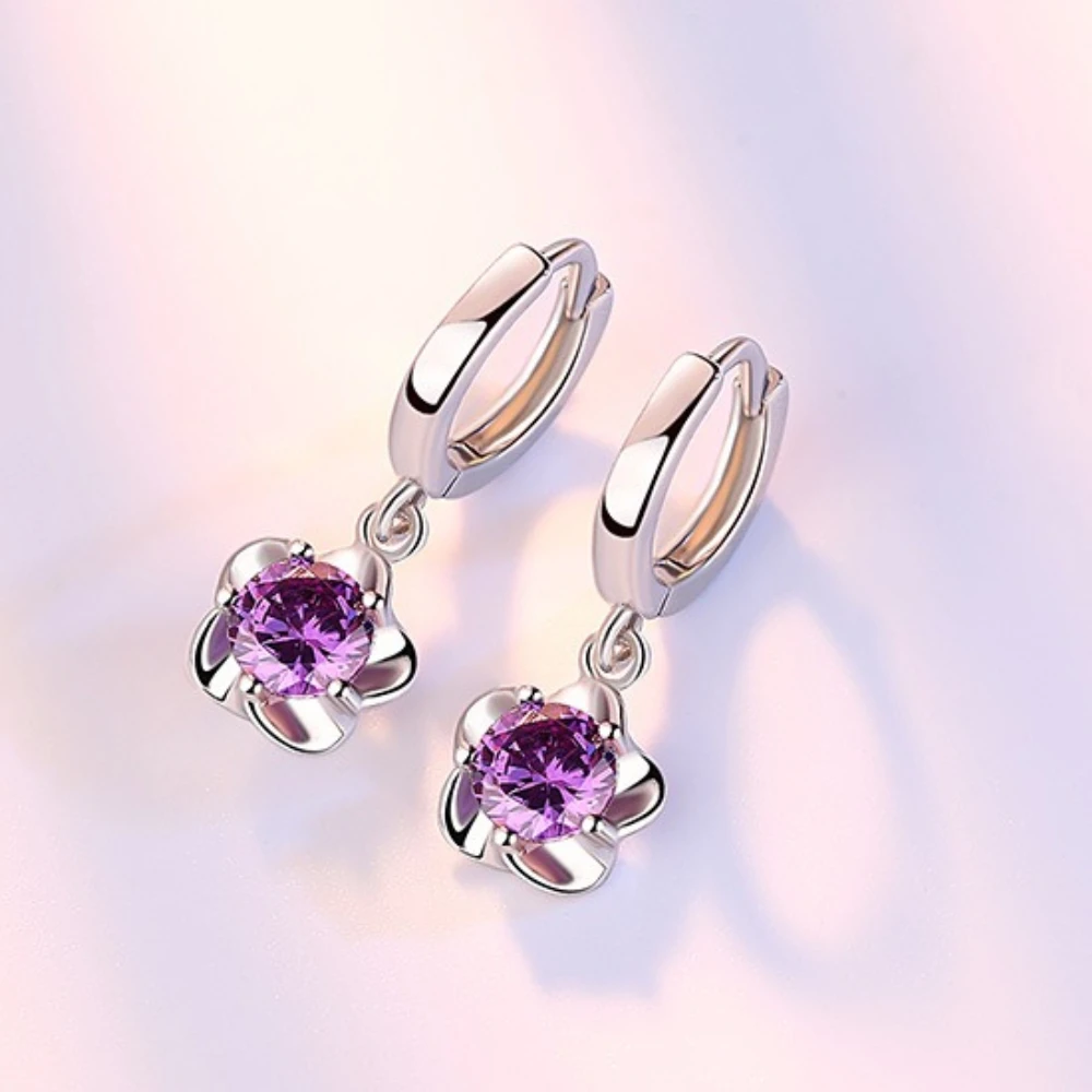 925 Sterling Silver Zirconia Crystal Earrings For Women Classic Geometric Twisted Line Earrings Party Versatile Jewelry Ear Cuff thumbnail 6