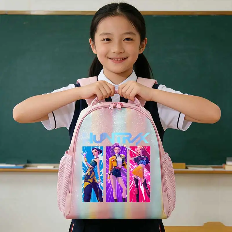 KPop Warriors Schoolbag Rainbow Bag for Kids Gift KPop Demon Hunters Backpack thumbnail 4