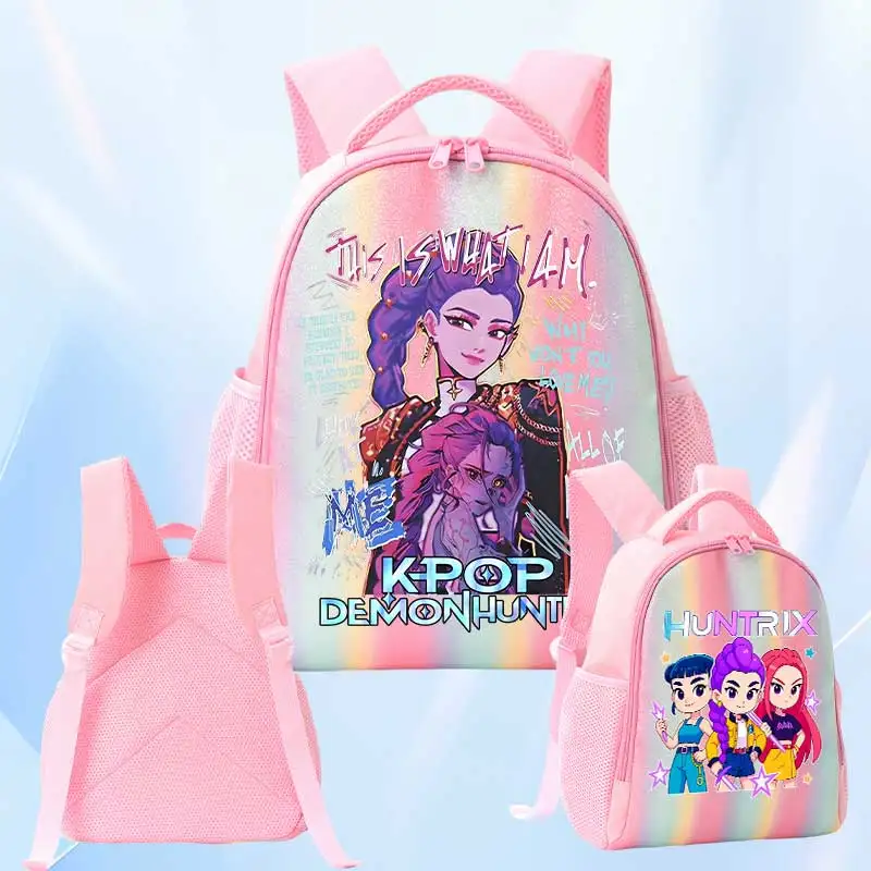 KPop Warriors Schoolbag Rainbow Bag for Kids Gift KPop Demon Hunters Backpack thumbnail 3