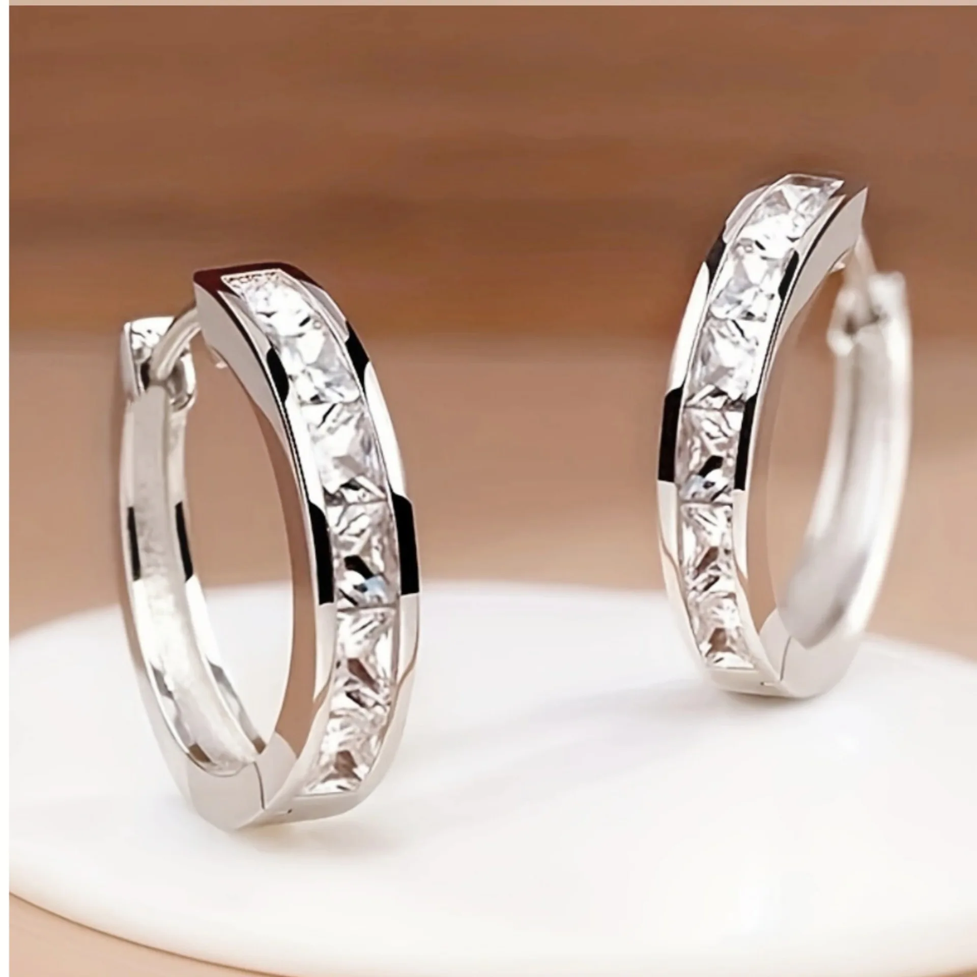925 Sterling Silver Earrings Zircon Flower for Women Luxury Wedding Jewelry Elegant Female Accessories Fashion Gift