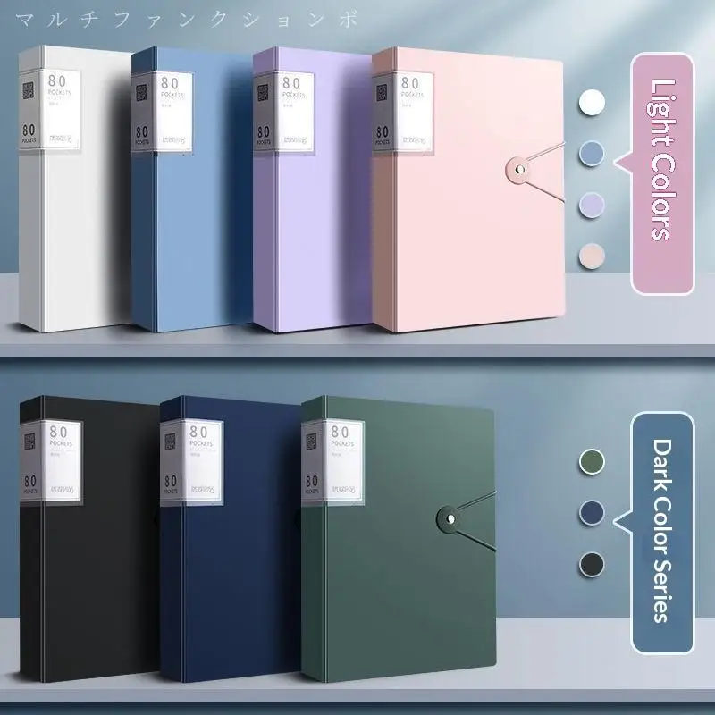 A4 Size 60/100 Pockets Clear PP Waterproof File Folder Document Holder for Office & School thumbnail 3