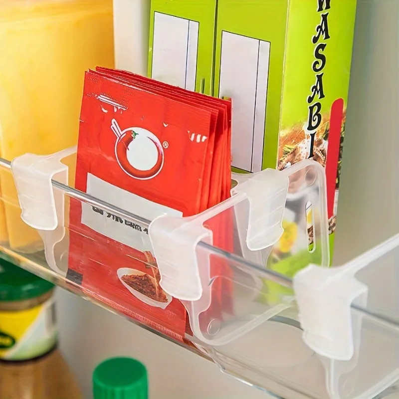 5/10pcs Adjustable Refrigerator Dividers - Multifunctional Clip-On Storage Organizers for Fridge Organization, Shelf Dividers thumbnail 3