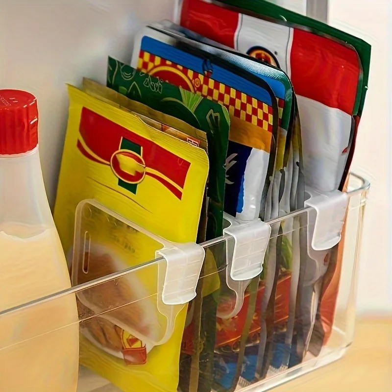 5/10pcs Adjustable Refrigerator Dividers - Multifunctional Clip-On Storage Organizers for Fridge Organization, Shelf Dividers thumbnail 5