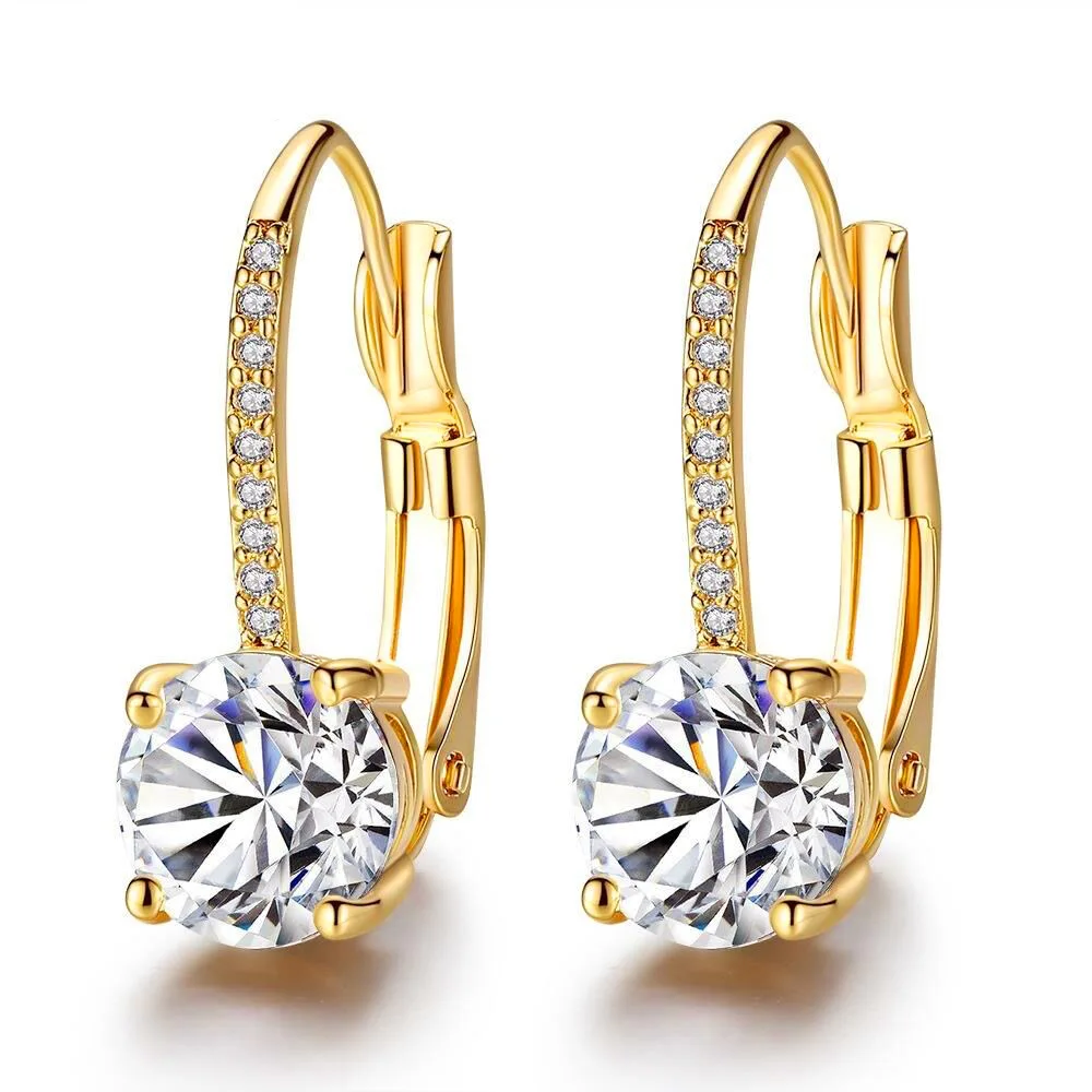 925 Silver Earrings Zircon Flower For Women Sterling Silver Wedding Jewelry Elegant Female Accessories Fashion Gift thumbnail 2