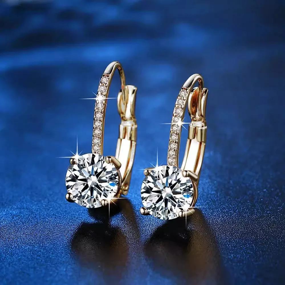 925 Silver Earrings Zircon Flower For Women Sterling Silver Wedding Jewelry Elegant Female Accessories Fashion Gift thumbnail 3
