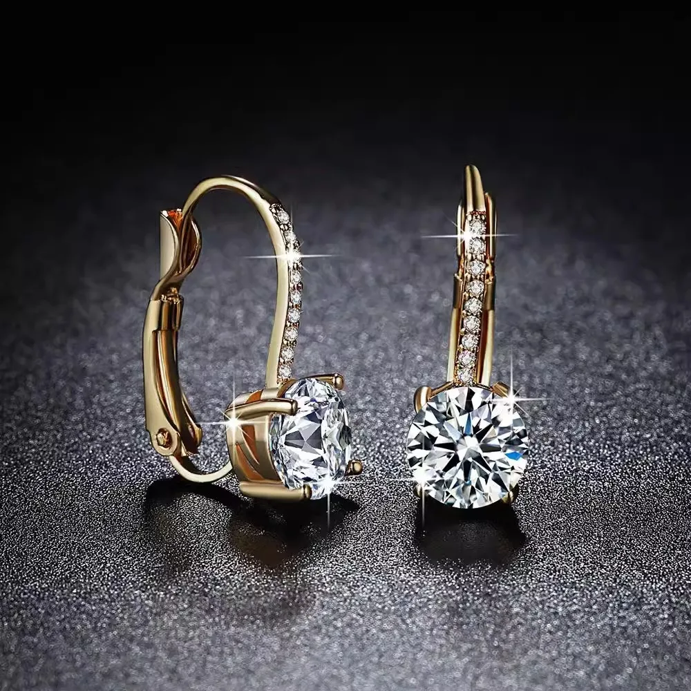 925 Silver Earrings Zircon Flower For Women Sterling Silver Wedding Jewelry Elegant Female Accessories Fashion Gift thumbnail 4