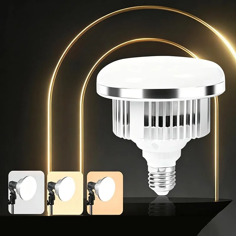 1 Set Energy-saving E27 Mount Remote Control LED Light Bulb 3000K-6500K Photography Lamp Bulb For Photography Studio Home thumbnail 3