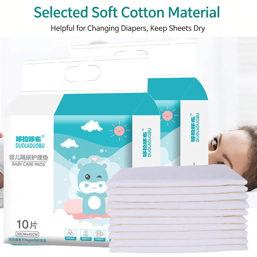 Baby Disposable Care Pad Waterproof Mattress Diaper Cover 10-Pack
