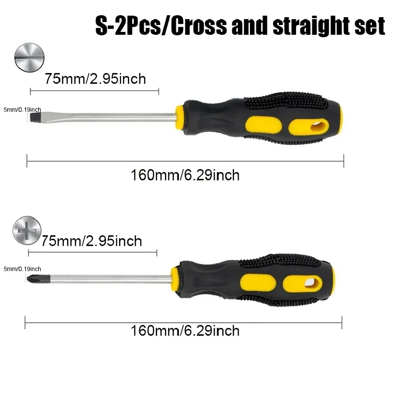 Magnetic Tip Screwdriver Set, Phillips and Flat, Professional Cushion Grip | Hand Tools Set thumbnail 6