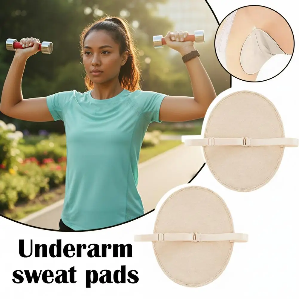 1Pair Washable Underarm Sweat Pad Reusable Absorbent Deodorant Pad Armpit Anti Sweat Pads Absorbing Guards Dress Sweat For Woman thumbnail 4