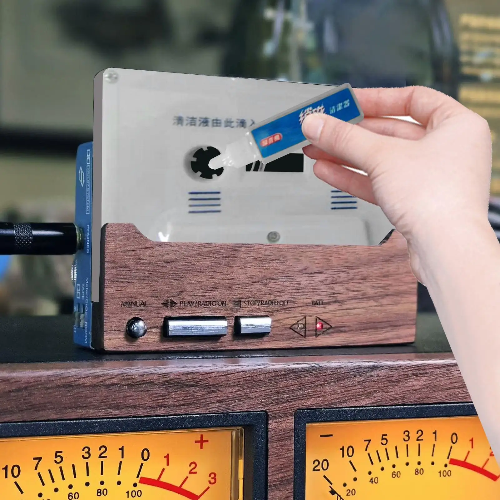 Cassette Tape Head Cleaner Care Wet Maintenance Kit Audio Protect the magnetic head Cleaner Cleaner Restore sound quality thumbnail 3
