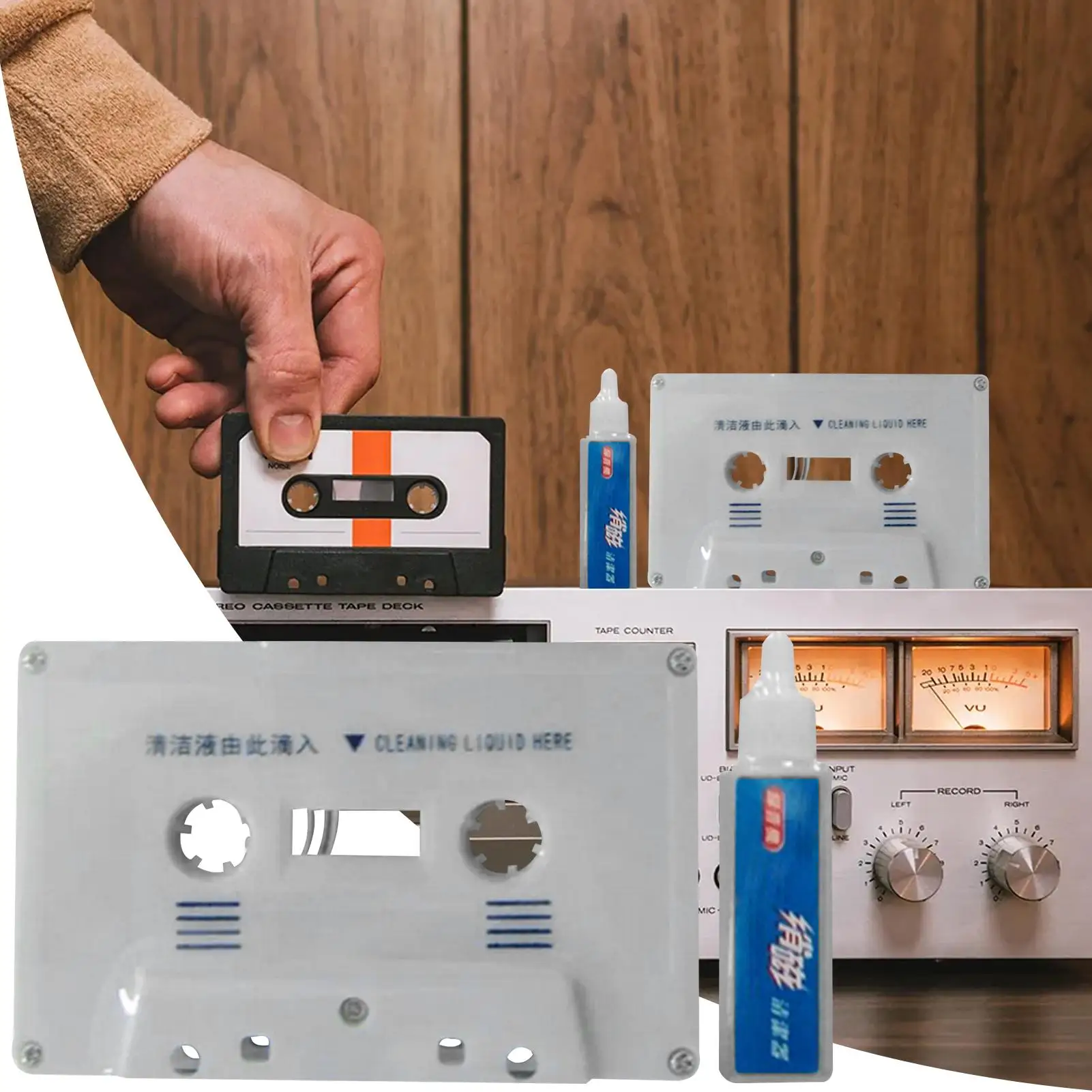 Cassette Tape Head Cleaner Care Wet Maintenance Kit Audio Protect the magnetic head Cleaner Cleaner Restore sound quality thumbnail 5
