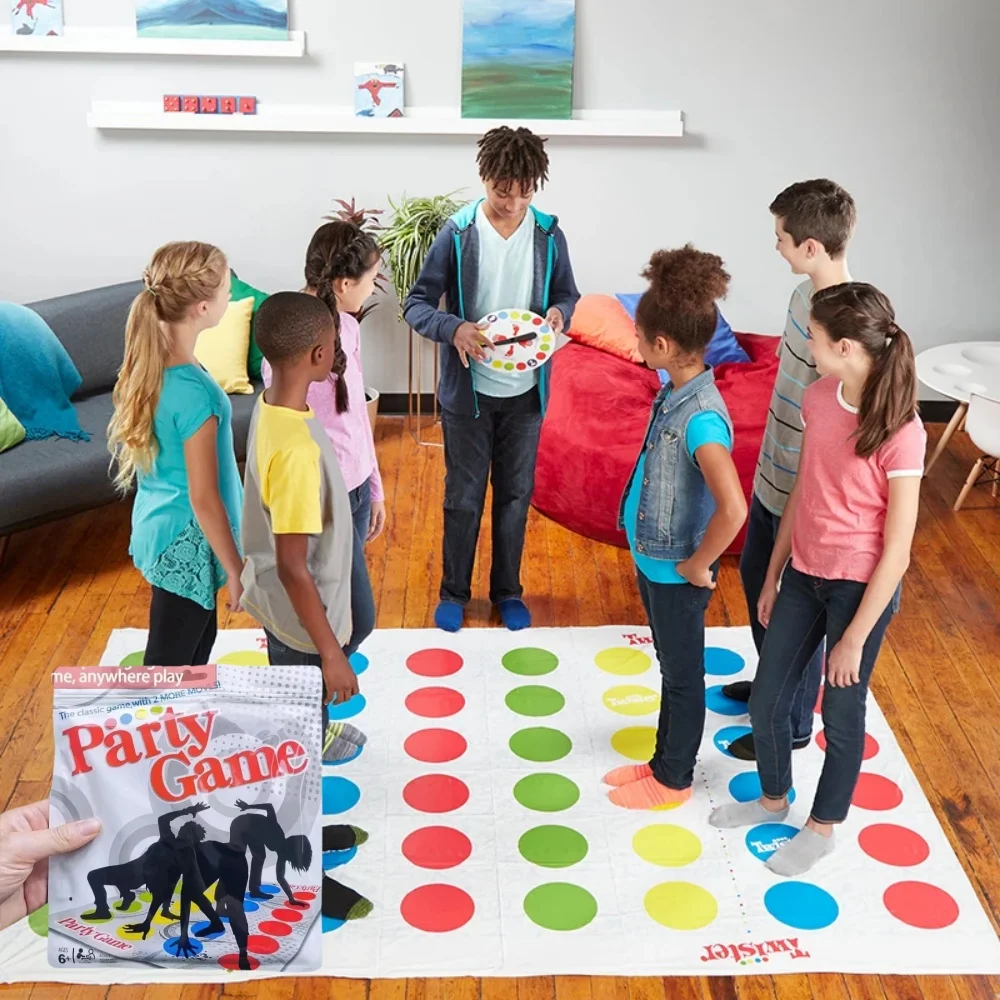 Twister Party Game - Family Indoor Outdoor Body Twisting Interactive Group Sports Toys for Children Adults Fun Aids