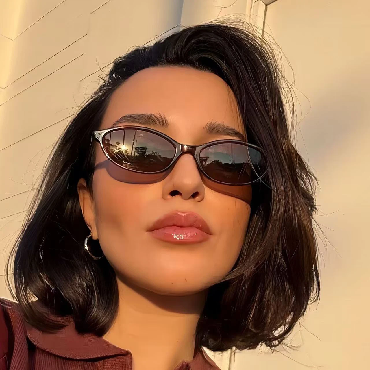 Ruiao Y2K Small Oval vintage Sunglasses Women 2026 Retro Narrow Frame UV400 Fashion Trendy Sunnies for Beach Travel Street Party thumbnail 2
