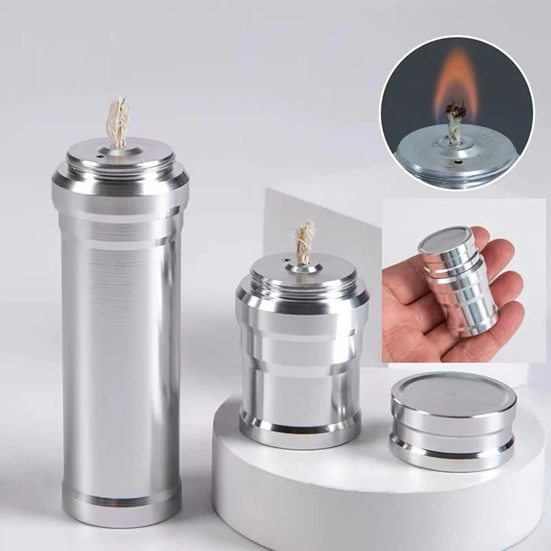 Portable Aluminum Alloy Mini Alcohol Lamp Laboratory Equipment Heating Liquid Stove Home Lighting Outdoor Garden Camping