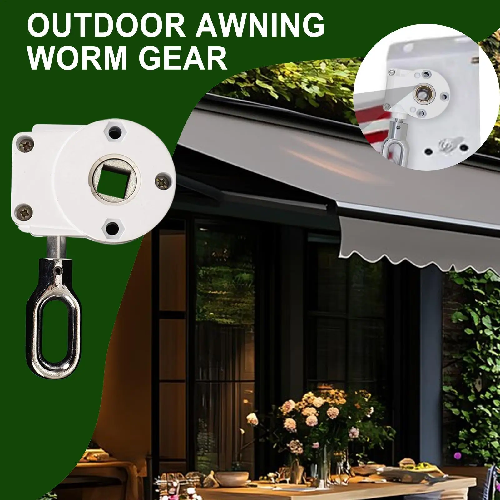 Sunshade Crank Gear Outdoor Awning Worm Gear 360-degree Manual Replacement Accessories Portable Outdoor Blinds Tool For Camping thumbnail 2