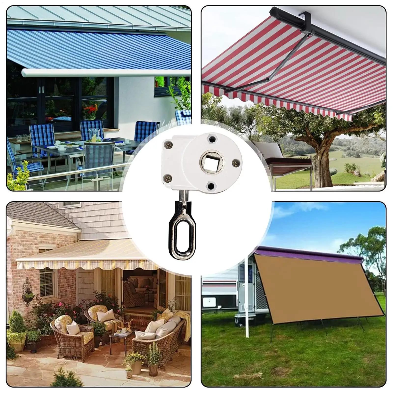 Sunshade Crank Gear Outdoor Awning Worm Gear 360-degree Manual Replacement Accessories Portable Outdoor Blinds Tool For Camping thumbnail 4