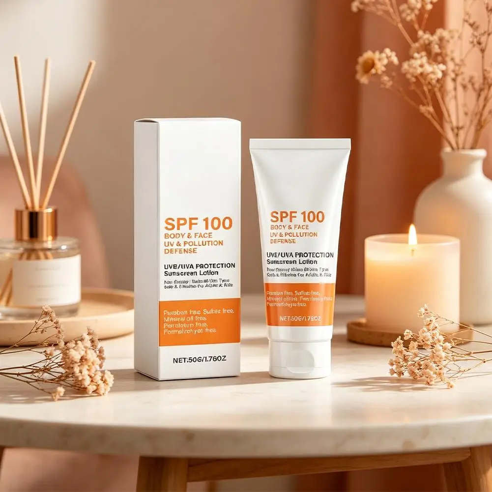 SPF 100+ Sunscreen Face Body Protector Sunblock Cream Centella Repair UV Isolation Anti-Aging Sensitive Skin Care 50g thumbnail 4