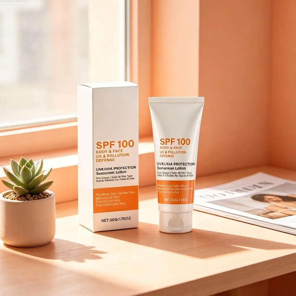 SPF 100+ Sunscreen Face Body Protector Sunblock Cream Centella Repair UV Isolation Anti-Aging Sensitive Skin Care 50g thumbnail 5