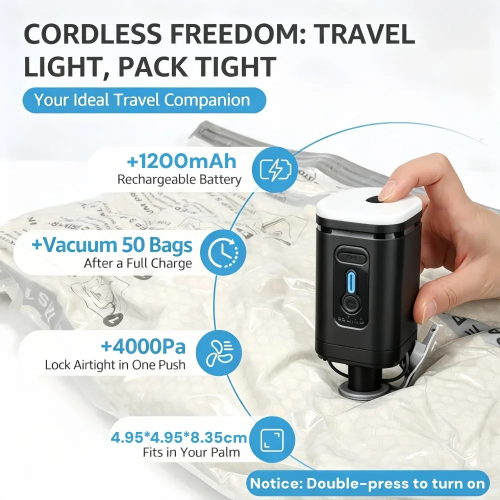 10 PCS Vacuum Storage Bags,Travel Suitcases Essentials,Wardrobe Clothes Compression Bag,for Blankets Bedding Organizer Bags thumbnail 4