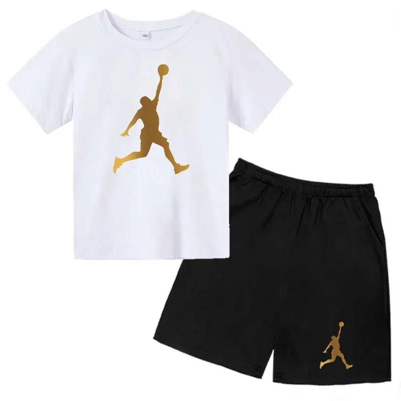 Kids T-shirt Summer 2-14Y Boys/Girls Toddler Top + Shorts 2P Pretty Girls Casual Fashion Charming Sunshine Sports Party Set Gift