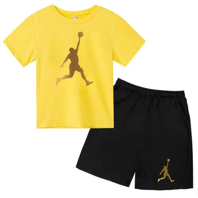 Kids T-shirt Summer 2-14Y Boys/Girls Toddler Top + Shorts 2P Pretty Girls Casual Fashion Charming Sunshine Sports Party Set Gift thumbnail 6