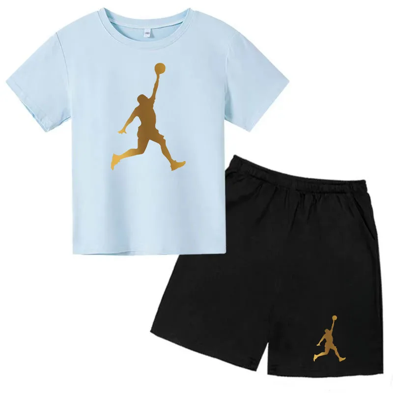 Kids T-shirt Summer 2-14Y Boys/Girls Toddler Top + Shorts 2P Pretty Girls Casual Fashion Charming Sunshine Sports Party Set Gift thumbnail 4