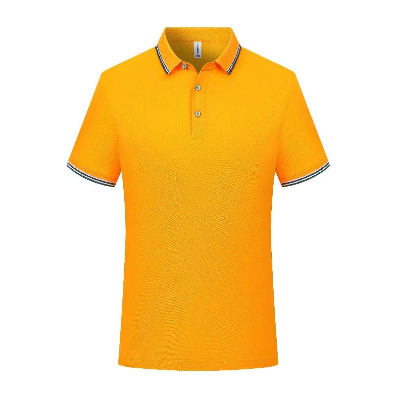 Business Fashion Collar Unisex Multi Color Selection Short Sleeve Polo Solid Color Top Breathable Casual thumbnail 4