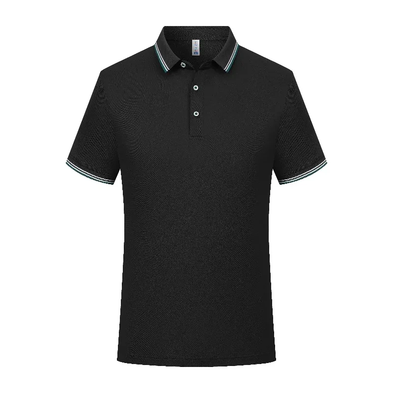 Business Fashion Collar Unisex Multi Color Selection Short Sleeve Polo Solid Color Top Breathable Casual thumbnail 3