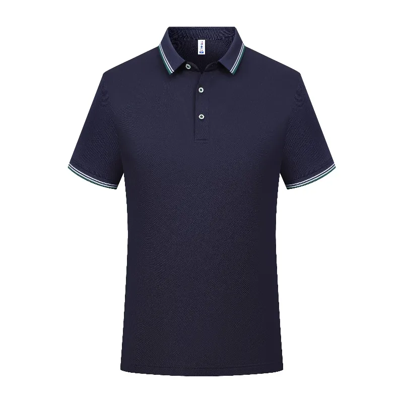 Business Fashion Collar Unisex Multi Color Selection Short Sleeve Polo Solid Color Top Breathable Casual