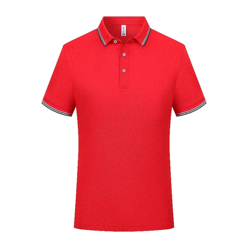 Business Fashion Collar Unisex Multi Color Selection Short Sleeve Polo Solid Color Top Breathable Casual thumbnail 2