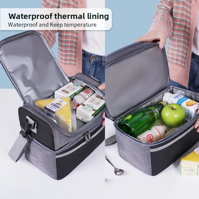 2026Multifunction Oxford Large Capacity Cooler Bag Waterproof Portable Zipper Thermal Lunch Bags for Outdoor Picnic Food Storage thumbnail 2