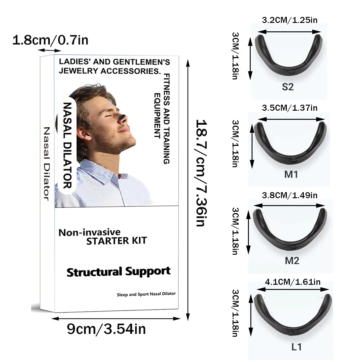 Outdoor fitness equipment - nasal dilator - non-invasive exercise/daily use nasal patch support set: for exercise and sleep use thumbnail 4
