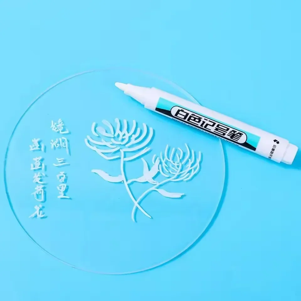 0.7/1.0/2.5MM White Permanent Marker Pens Markers Paint Pen For Wood Rock Plastic Glass Stone Meta Canvas Ceramic Art Supplies thumbnail 5