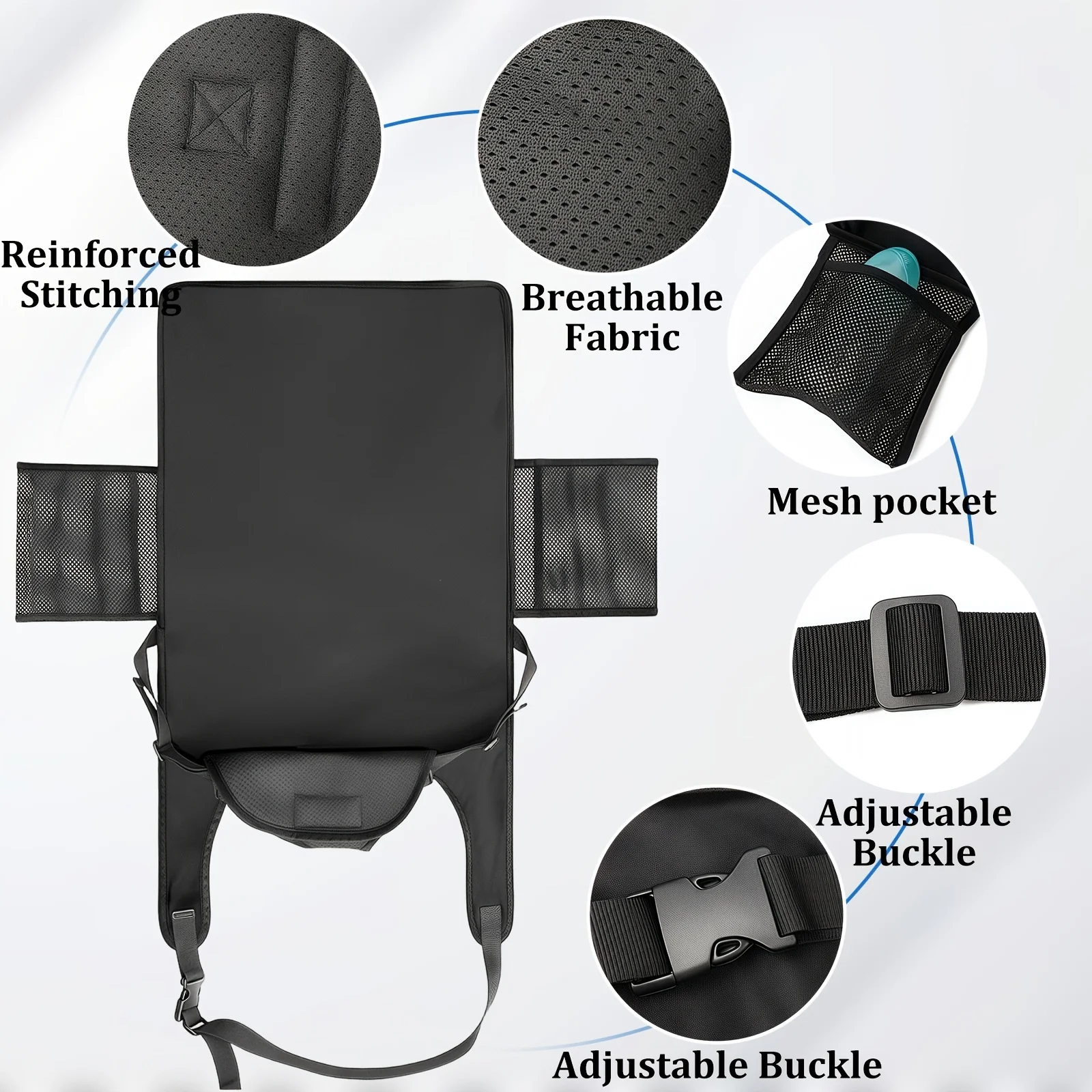 1 Piece, Children's Airplane Travel Seat Extender, Portable Foldable Hammock, Adjustable Children's Travel Bed, Suitable for Airplanes, Trains, Cars thumbnail 4